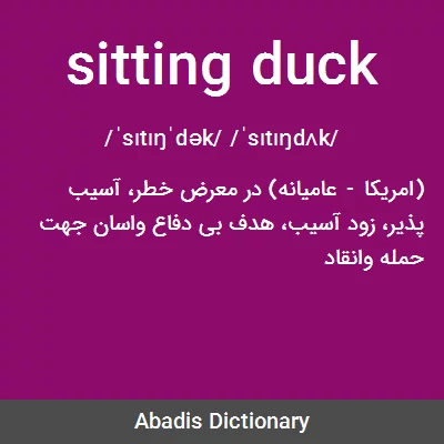 معنی sitting duck